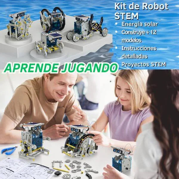 Kit Robot Solar 14 en 1: ¡Con panel solar! ☀️☀️