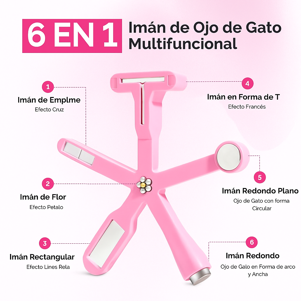 Imán 6 en 1 PRO para efecto Ojo de Gato