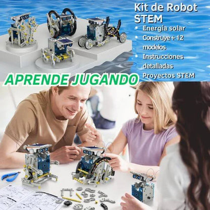 Kit Robot Solar 12 en 1: ¡Con panel solar! ☀️