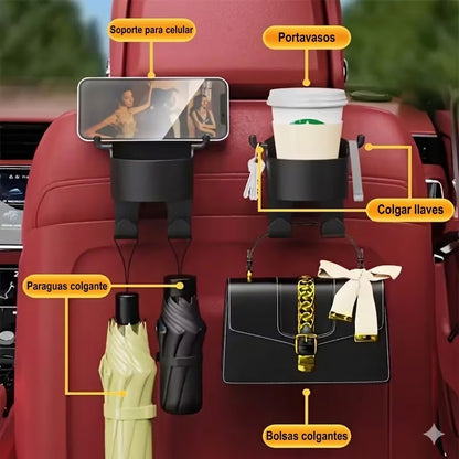 Portavasos Multifunción para Auto: Todo a la mano y tu auto impecable 🚗