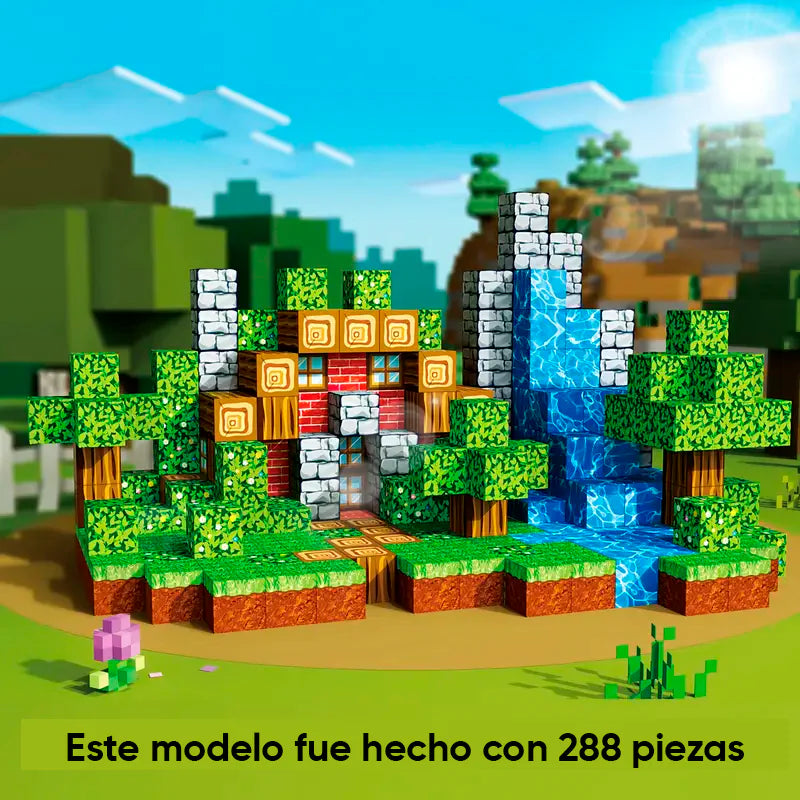 Mundo Magnético Minecraft - 100 piezas | Original