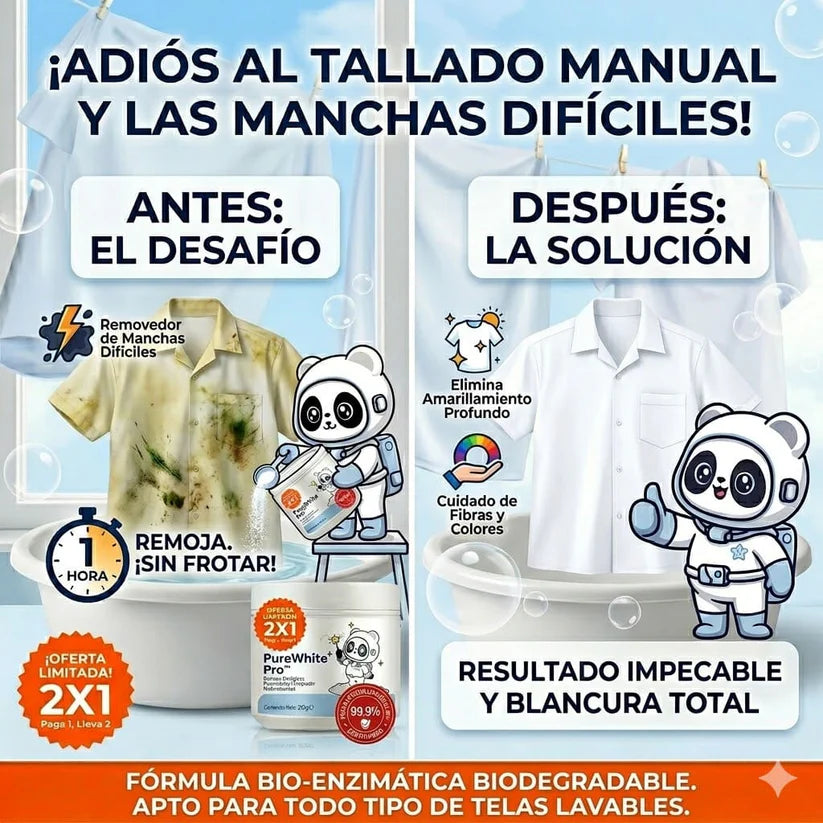 Polvo de burbujas Quitamanchas 2 x 1