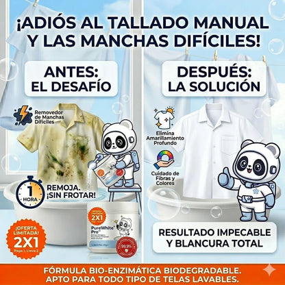 Polvo de burbujas Quitamanchas 2 x 1