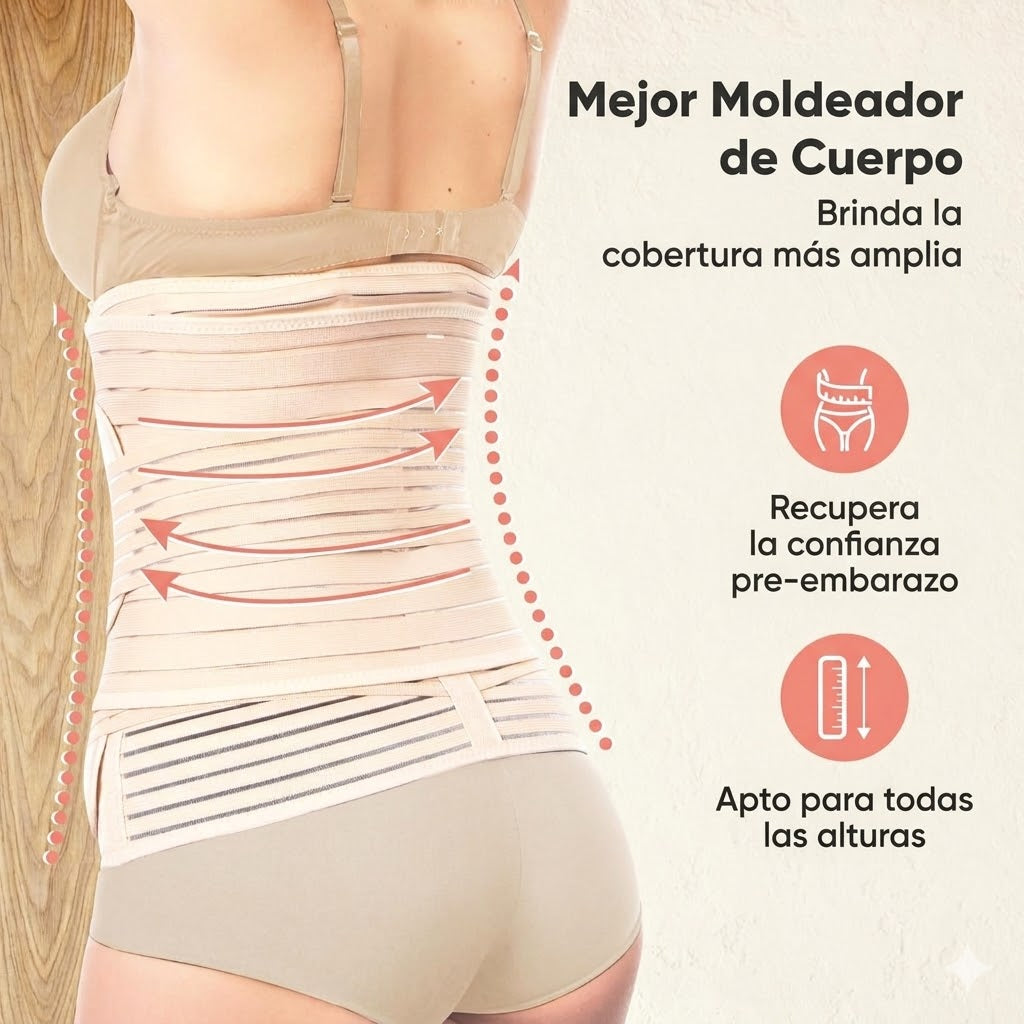 Faja para Embarazo y Post parto de 3 Piezas Abdomen, Cintura y Pelvis