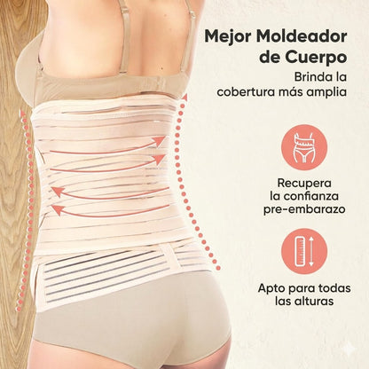 Faja para Embarazo y Post parto de 3 Piezas Abdomen, Cintura y Pelvis