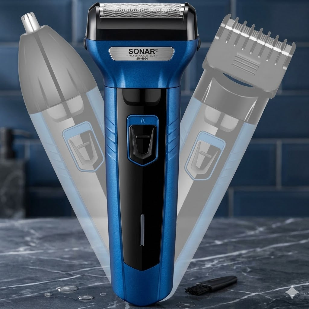 MÁQUINA PROFESIONAL SONAR 3 EN 1  Cabello, Barba y Nariz💈✂️