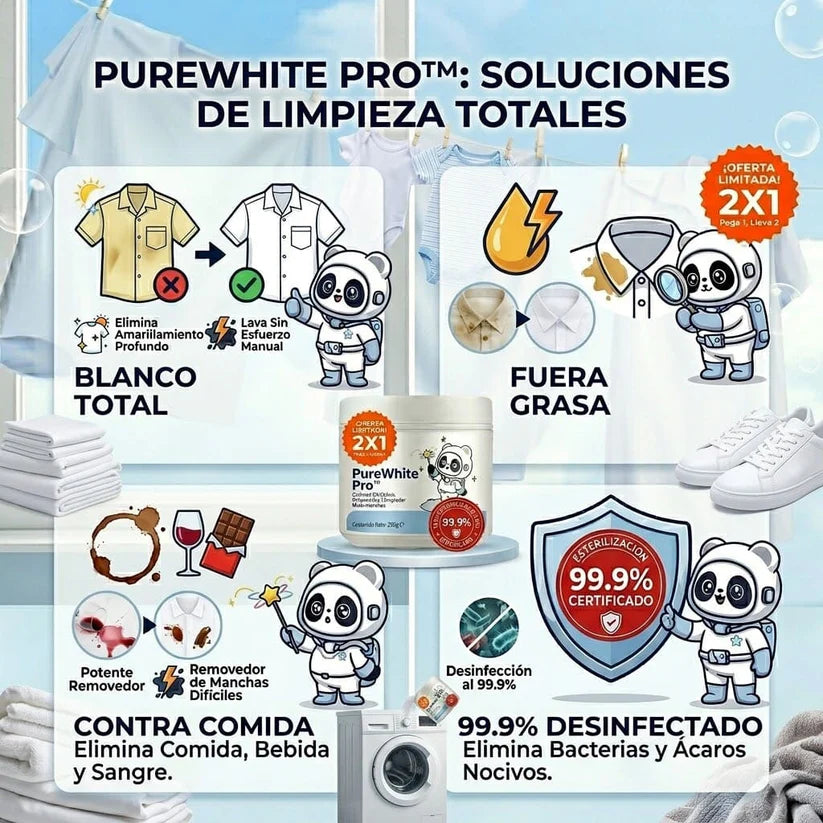 Polvo de burbujas Quitamanchas 2 x 1