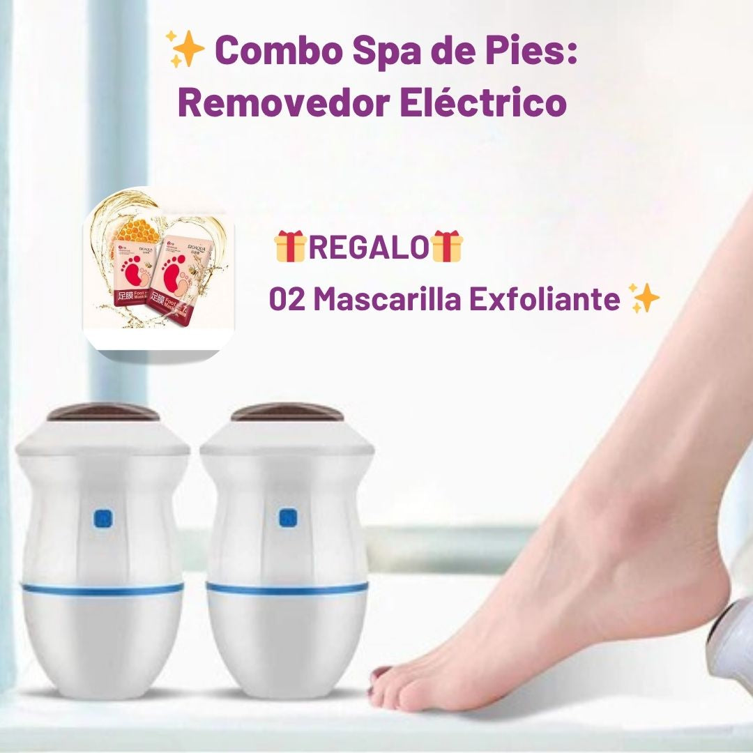Combo Spa de Pies: Removedor Eléctrico + Mascarilla Exfoliante