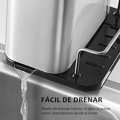 Dispensador de lavavajilla de acero inoxidable