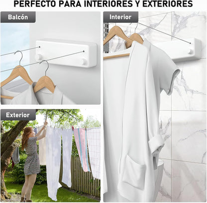 Tendedero Retráctil 4.5 METROS | ACERO INOX