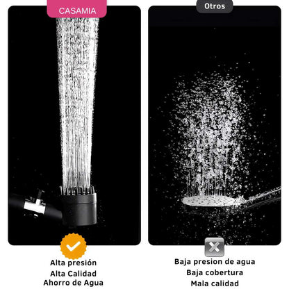 KIT COMPLETO Ducha de Alta Presión + Manguera + filtro ionizante