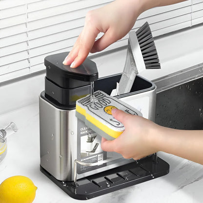 Dispensador de lavavajilla de acero inoxidable
