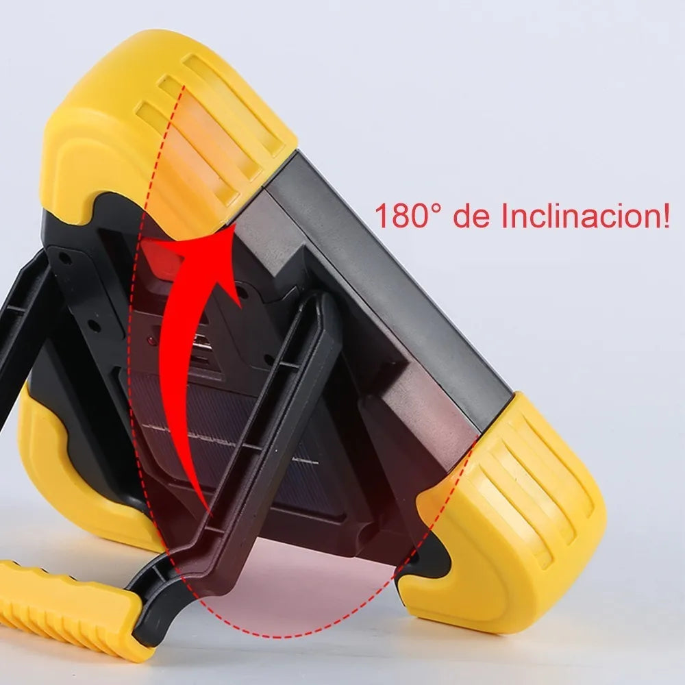 Señalizador de Emergencia solar 5 en 1 | Triángulo 3 luces, Foco COB, PowerBank, Sonido de Emergencia y Panel solar