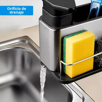Dispensador de lavavajilla de acero inoxidable