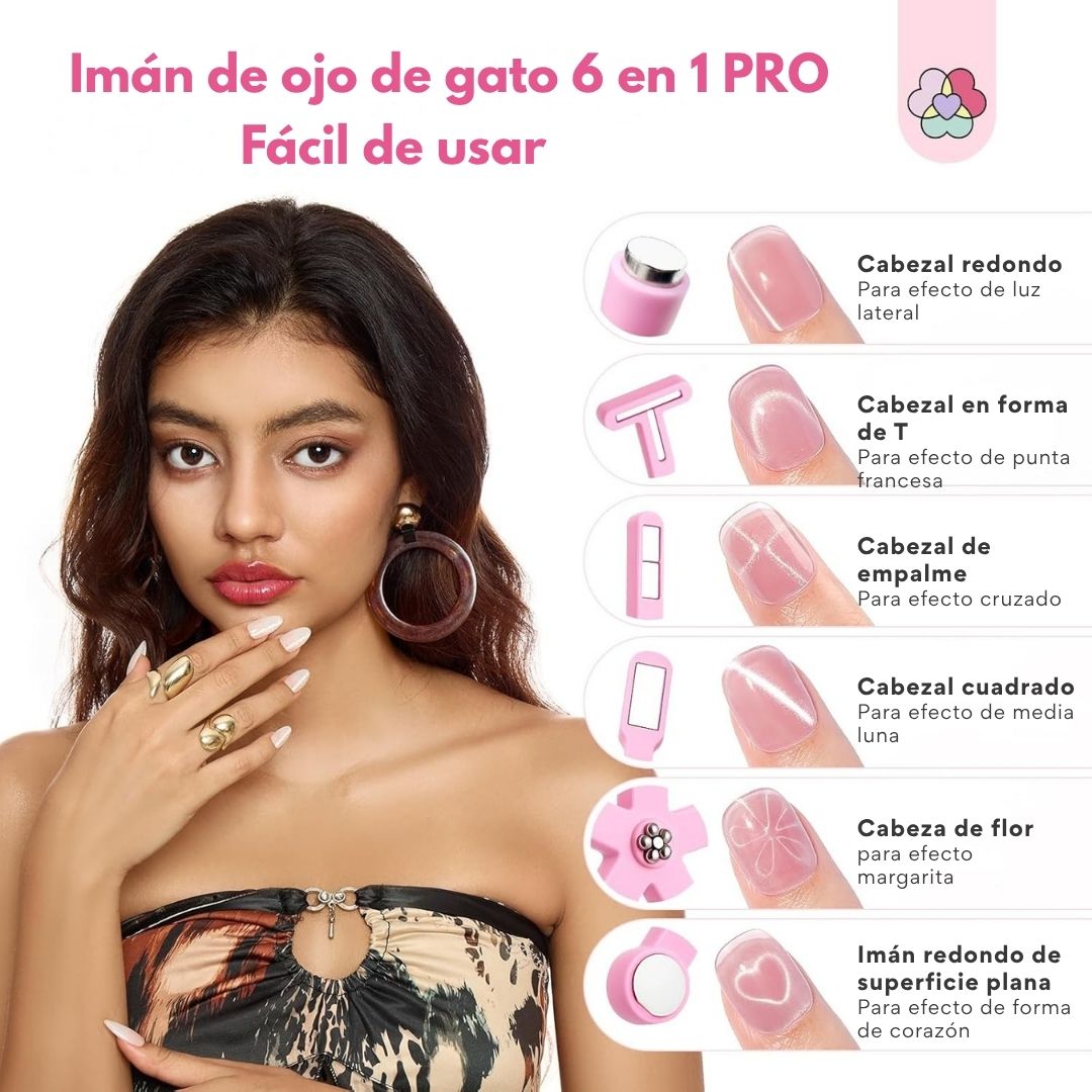 Imán 6 en 1 PRO para efecto Ojo de Gato
