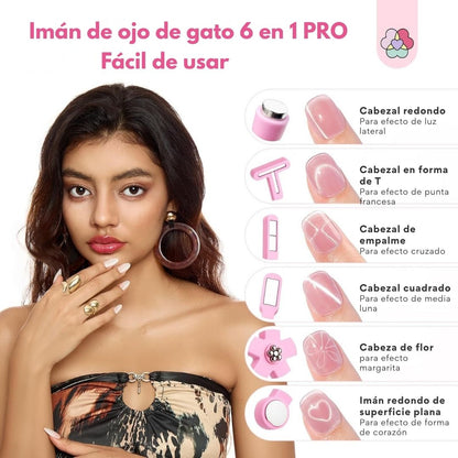 Imán 6 en 1 PRO para efecto Ojo de Gato