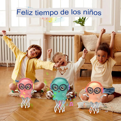 Pulpo Bailarín musical con luces y sensor