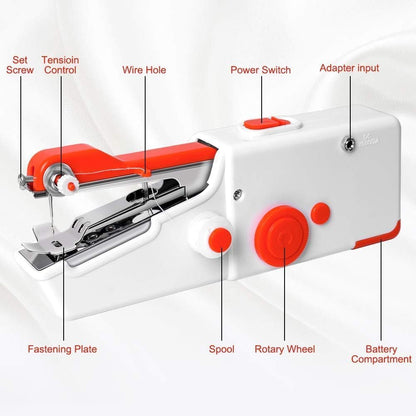 mini máquina de coser eléctrica portátil