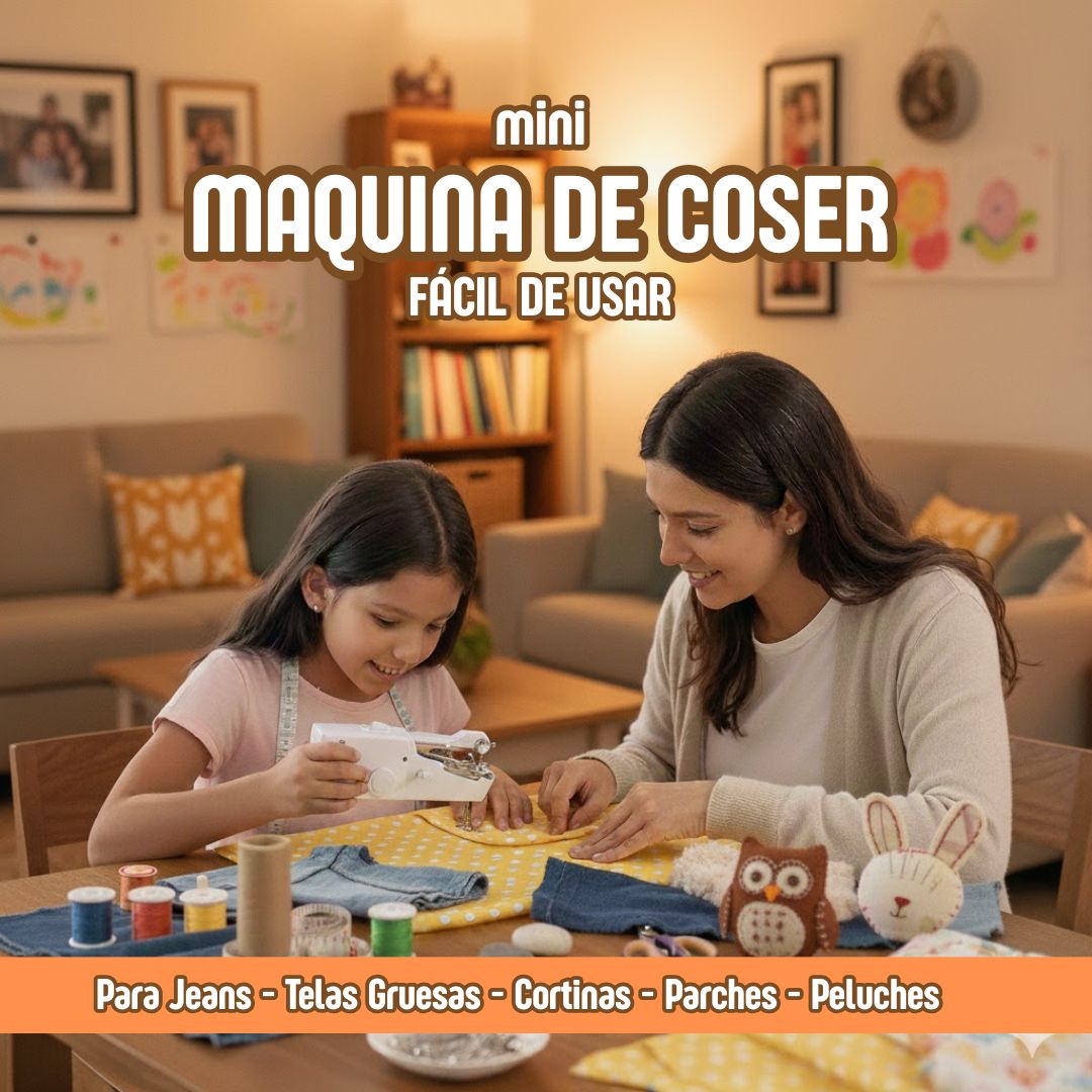 mini máquina de coser eléctrica portátil