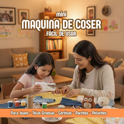 mini máquina de coser eléctrica portátil