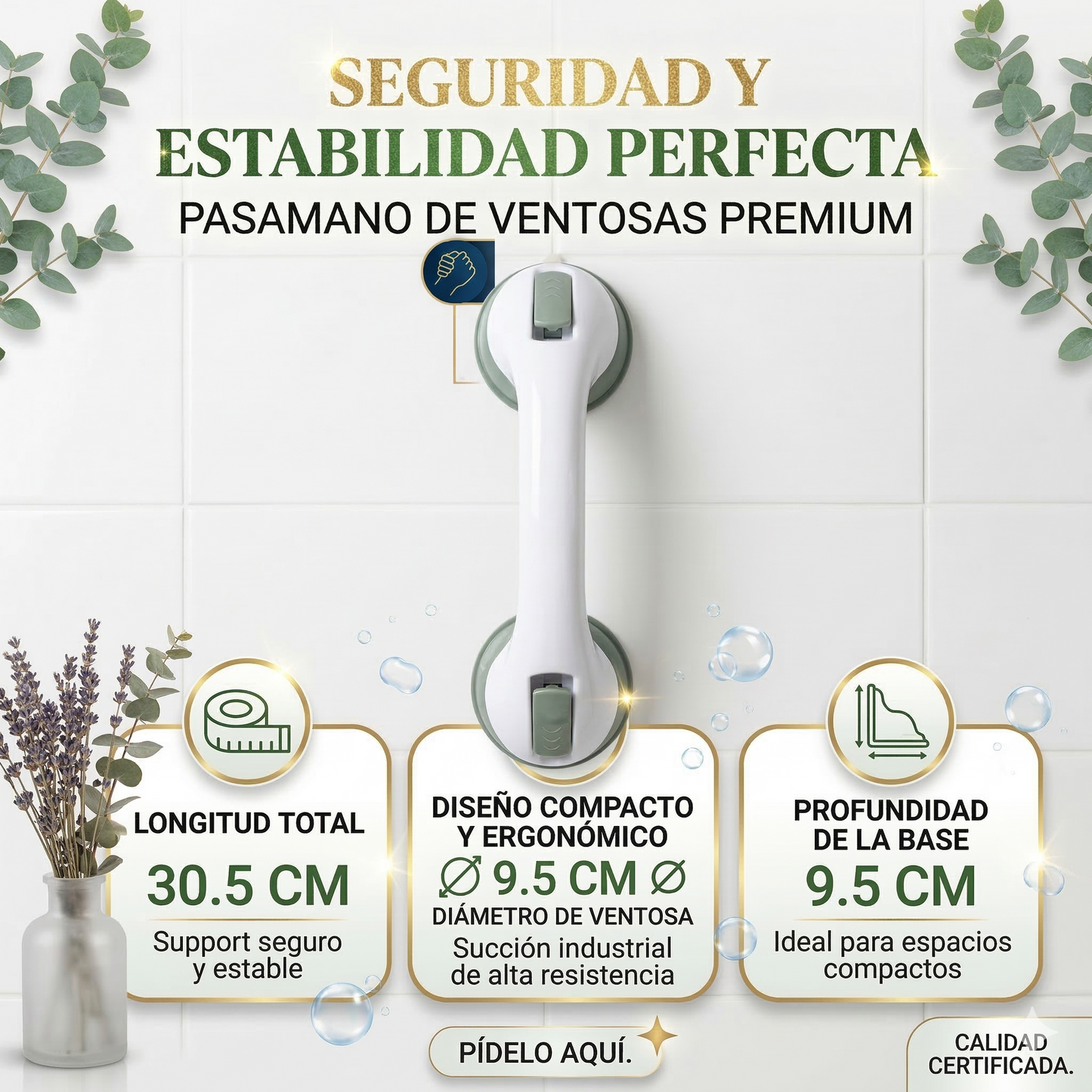 Pack de Barras de seguridad con ventosa PRO