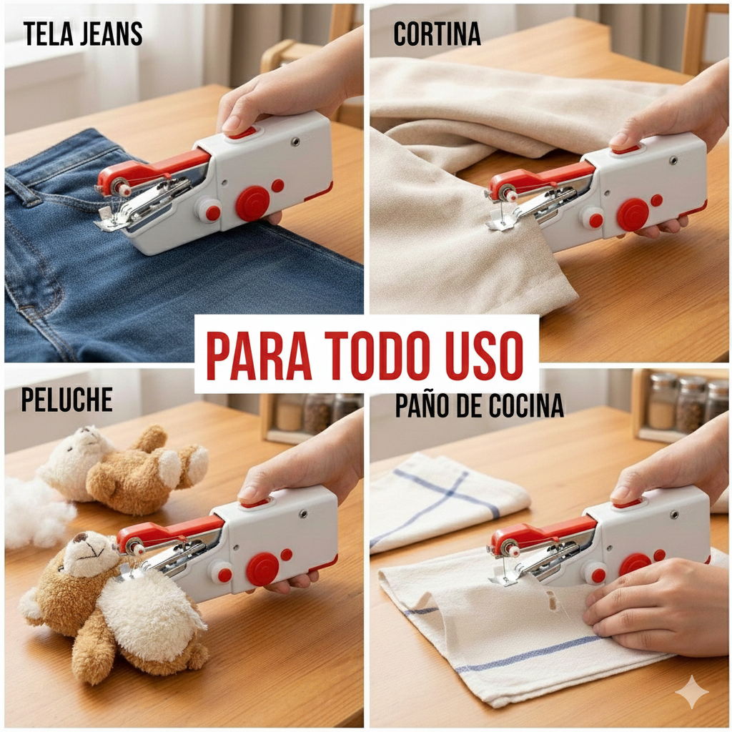 mini máquina de coser eléctrica portátil