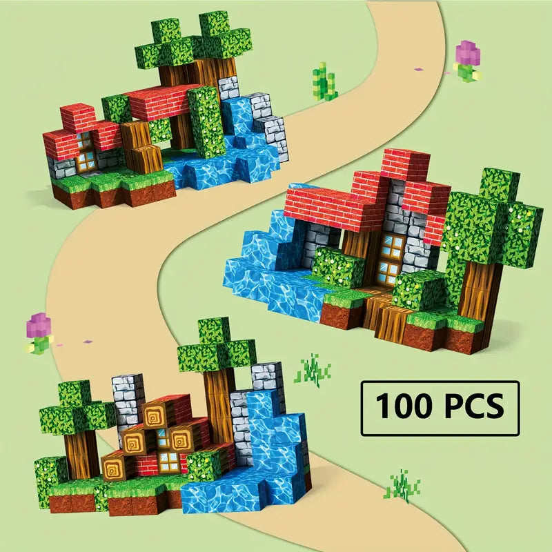 Mundo Magnético Minecraft - 100 piezas | Original