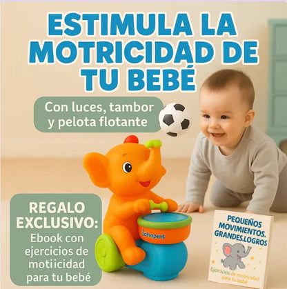 Elefantito musical, estimula el gateo a tu bebé