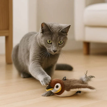 Pájaro Volador Interactivo: El Juguete Que Hace Saltar y Cazar a Tu Gato