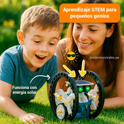 Kit Robot Solar 12 en 1: ¡Con panel solar! ☀️