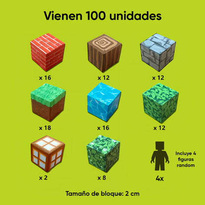 Mundo Magnético Minecraft - 100 piezas | Original