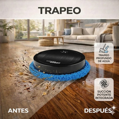 ROBOT ASPIRADORA INTELIGENTE - 3 EN 1 (BARRE, ASPIRA Y TRAPEA)
