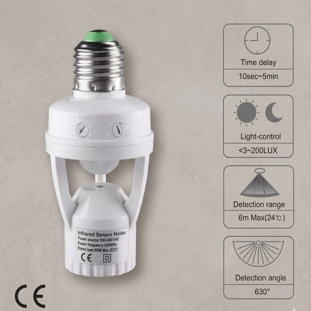 Socket Sensor Movimiento: Convierte tu foco común en una luz automática 💡