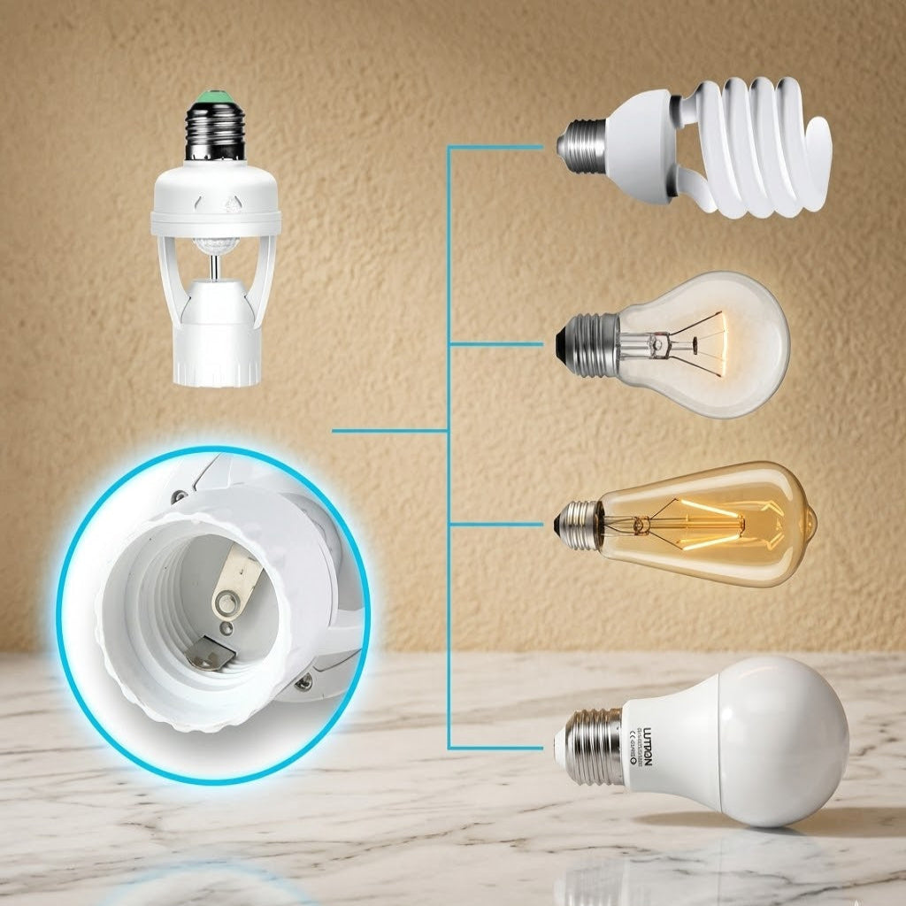 Socket Sensor Movimiento: Convierte tu foco común en una luz automática 💡